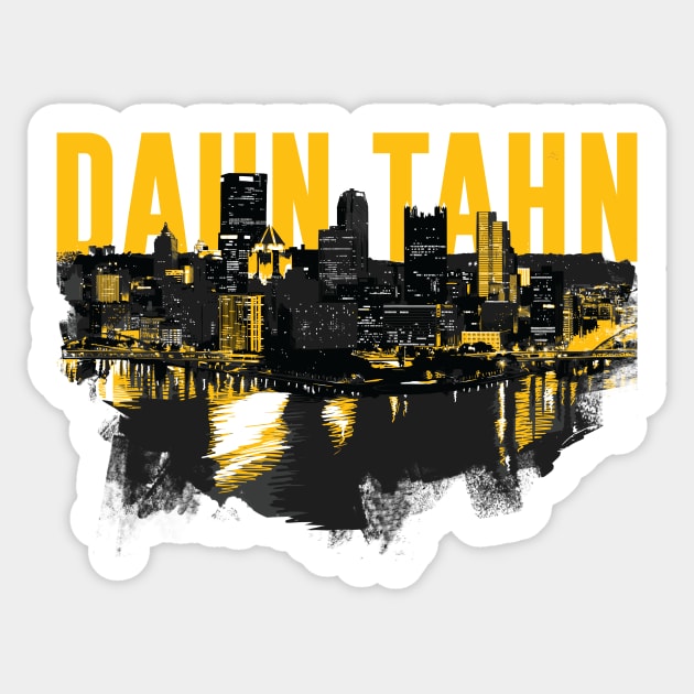 Dahn Tahn Pittsburgh Skyline Sticker by polliadesign